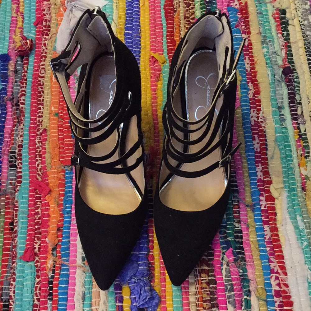 Jessica Simpson Buckle Up Heels